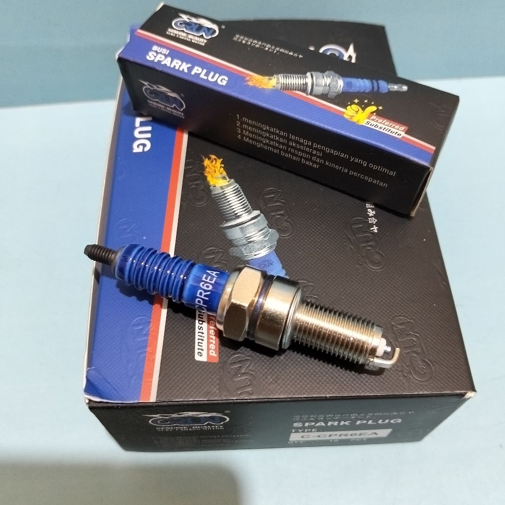 CRUN BUSI CPR6EA 10 PCS  MOTOR KARISMA. BEAT. VIXION. BLADE. VARIO. SCOOPY