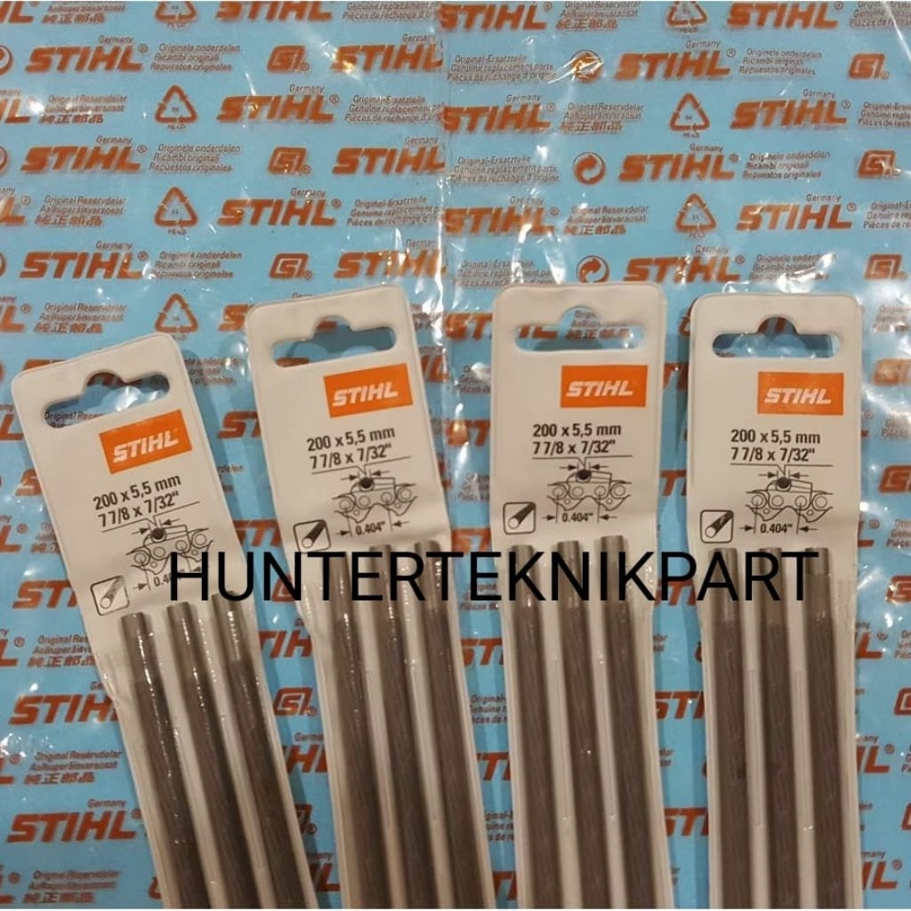kikir rantai bulat 5.5 stihl 12 batang 1lusin original kikir rantai 5.5 chainsaw STIHL 12 BATANG
