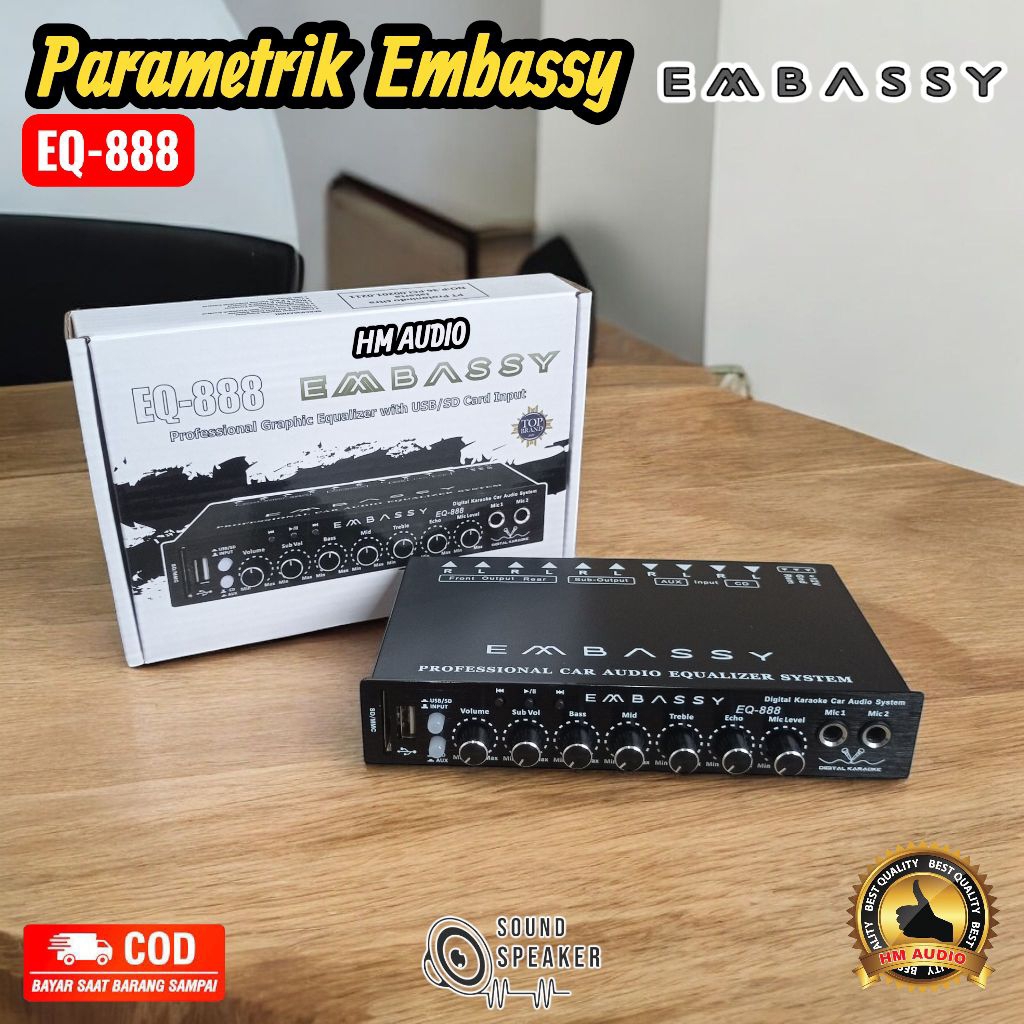 Parametrik Equaliser Embassy EQ 888 Parametric digital embassy eq 888 bluetoth usb