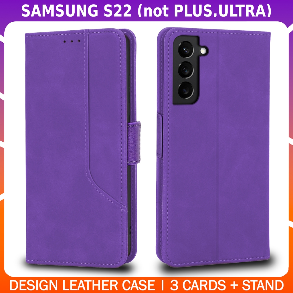 Premium Leather Wallet Flip Case with Stand SAMSUNG GALAXY S22 (not PLUS, ULTRA)
