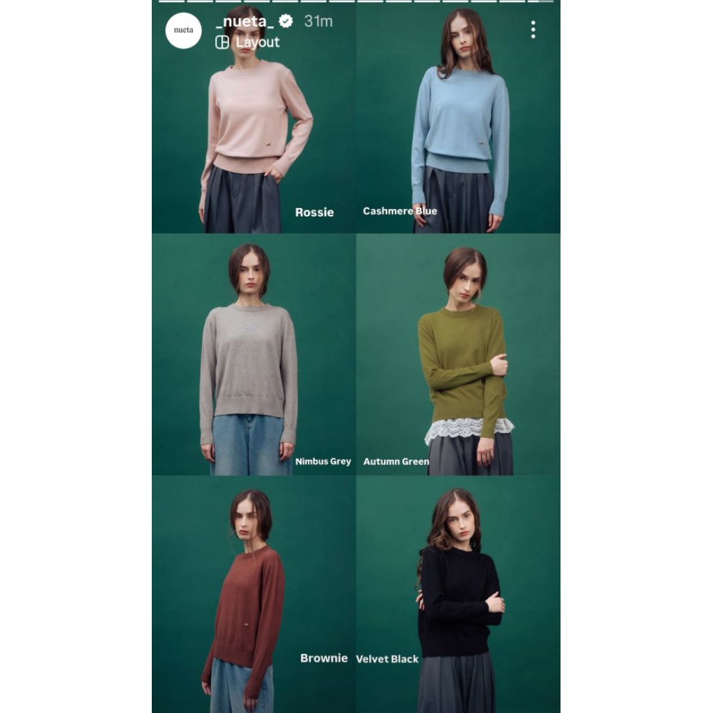 LOREN BASIC KNIT VISCOSE - ARCHIE SWEATER NUETA |BASIC KNIT SWEATER BY NUETA