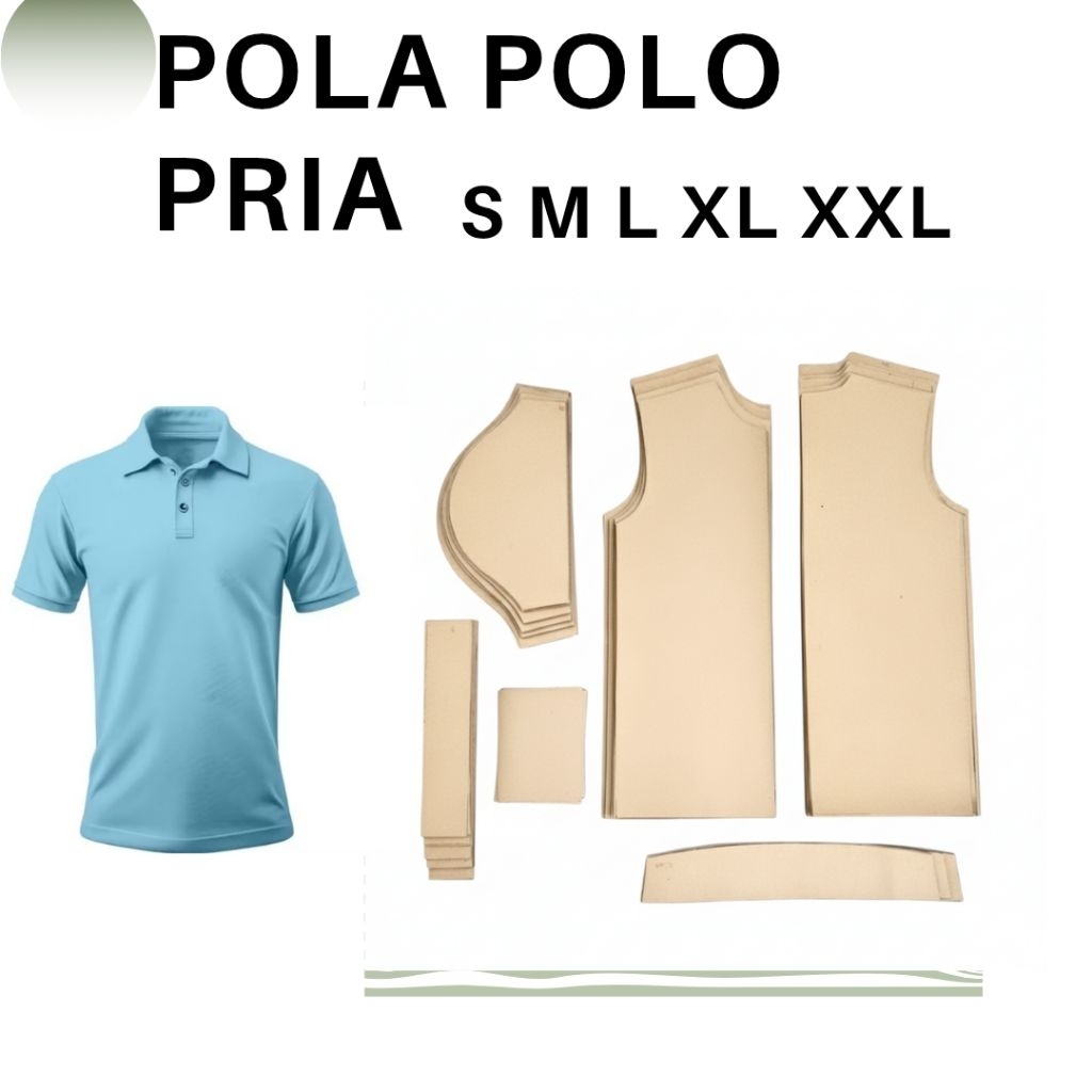 pola kaos polo pria dewasa