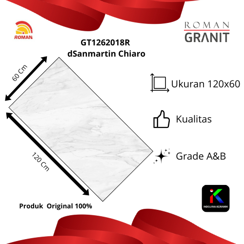 Roman Granit GT1262018R Kw 2 Ukuran 120x60 Cm