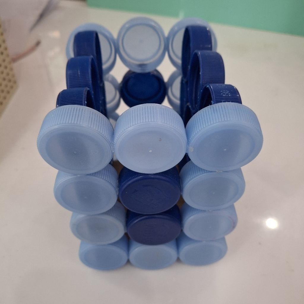 Prakarya Tempat Pensil dari Tutup Botol Bekas