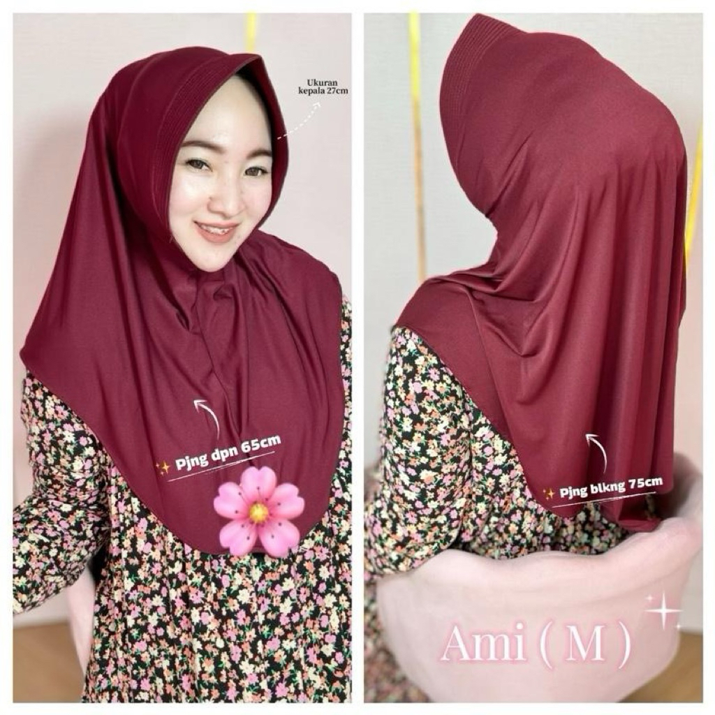 Hijab Instan Ami Spandek//Hijab simpel//Hijab instan Rumahan
