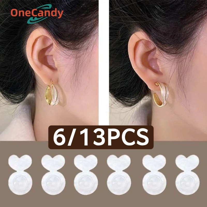 13 Bauh Premium Pantat Anting Silikon Stopper Penutup/Penahan/Bantalan Anting Tusuk Tutup Anting Pre