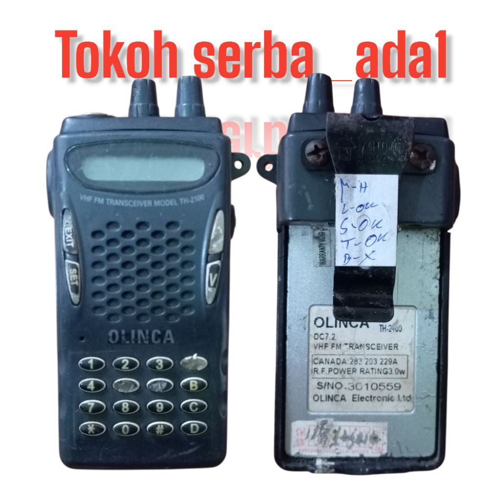 Ht Olinca TH-2100 VHF minus baterai