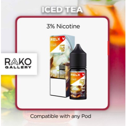RELX E-liquid Salt Nic 30ml Iced Tea