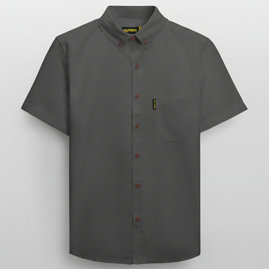 Guteninc Kemeja Lengan Pendek Pria Dustin Grey