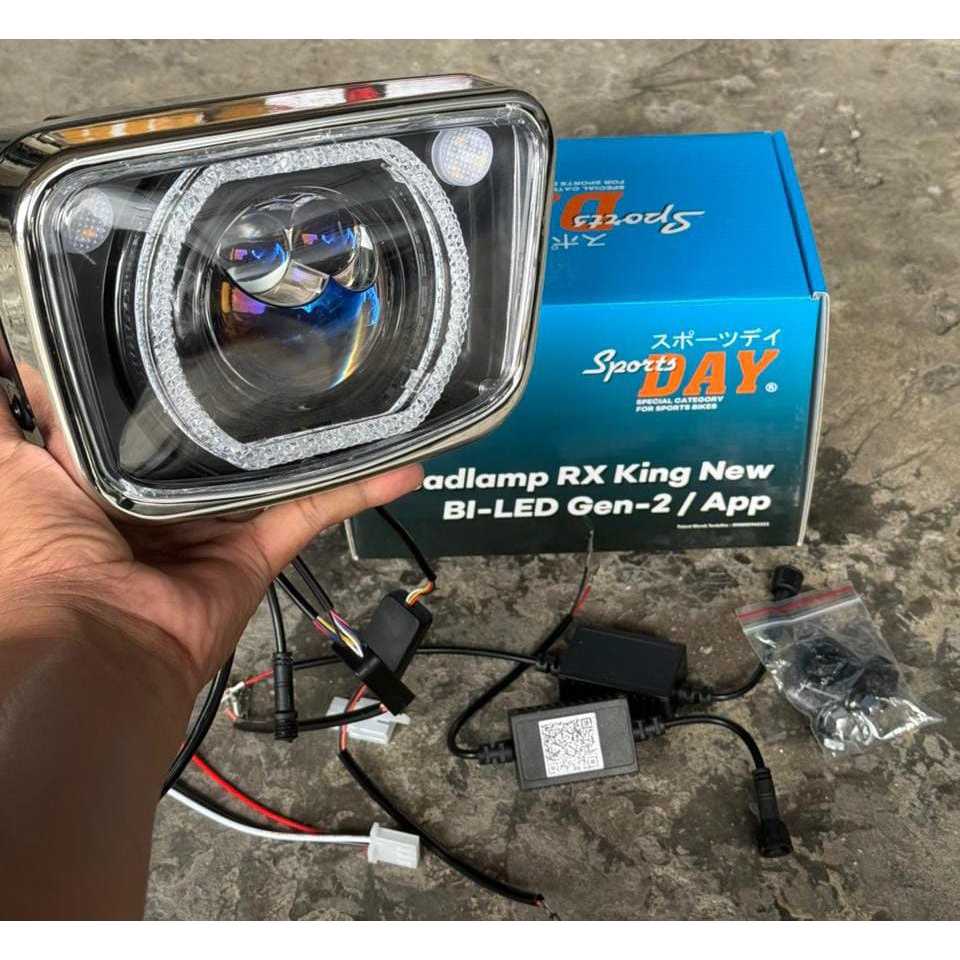 LAMPU DEPAN RX KING DAY KOTAK OVAL GL100 GL MAX WIN RXS VIXION NINJA LED