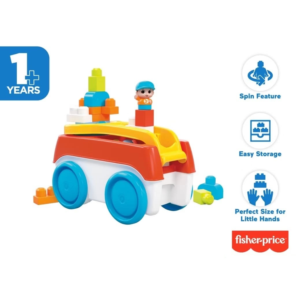 Mega Blocks Spinning Wagon / Mainan Balok Anak