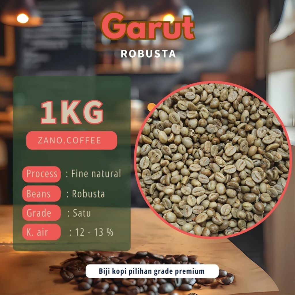 Green bean robusta Garut grade1 | biji kopi mentah 1kg