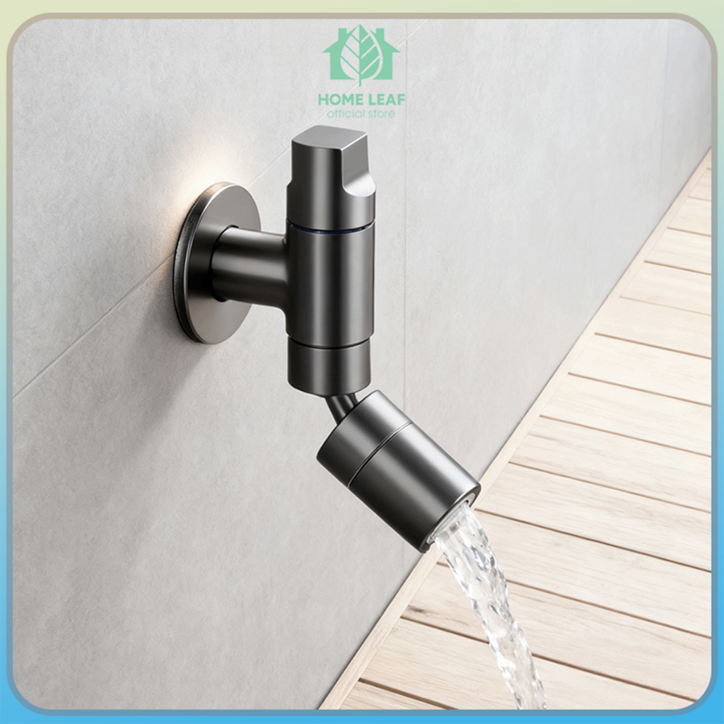 HOME LEAF -  Kran Taman Minimalis Kran Dinding Kamar Mandi Stainless Steel Stylish Kran 1/2 untuk De