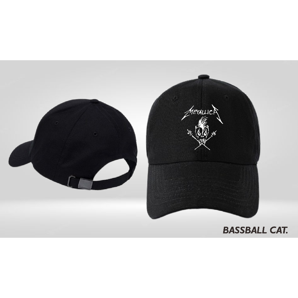 Topi Baseball hitam Metallica Billabong Fauna Lad Dad Cap Cotton Black Original