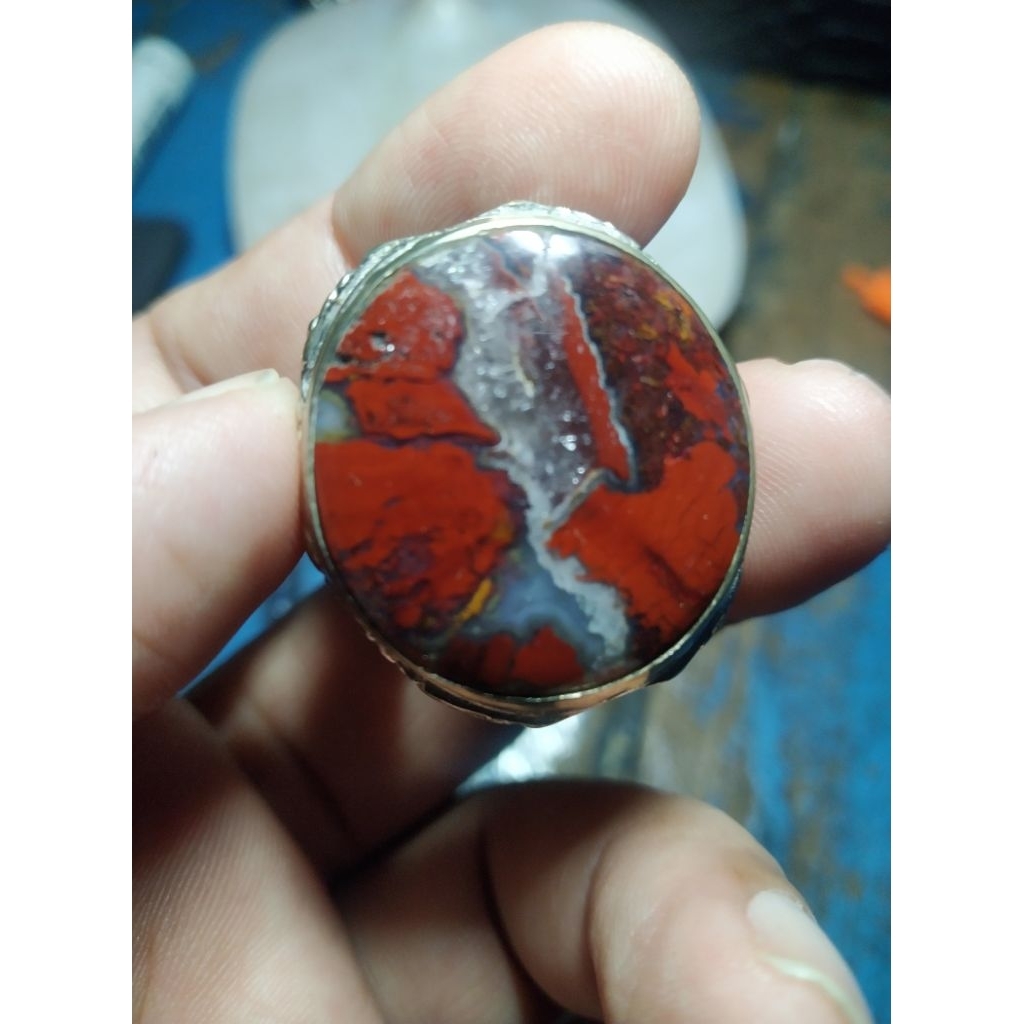 Batu Akik Ati Ayam Super Kendit Unik Natural kode 50/1