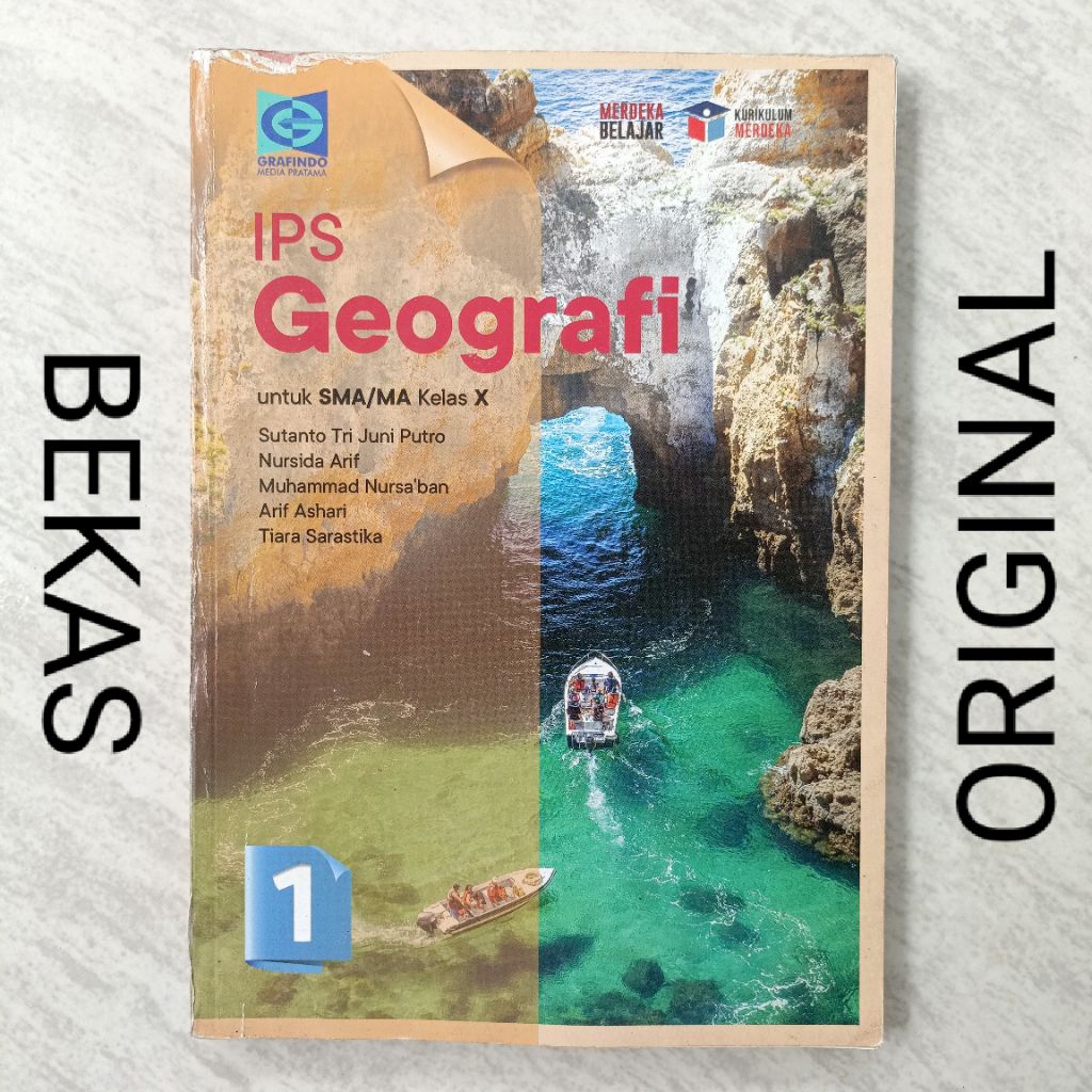 ( BUKU BEKAS ) ( ORIGINAL ) IPS GEOGRAFI Kelas 10 X 1 I SMA MA SMK MAK Penerbit Grafindo Media Prata