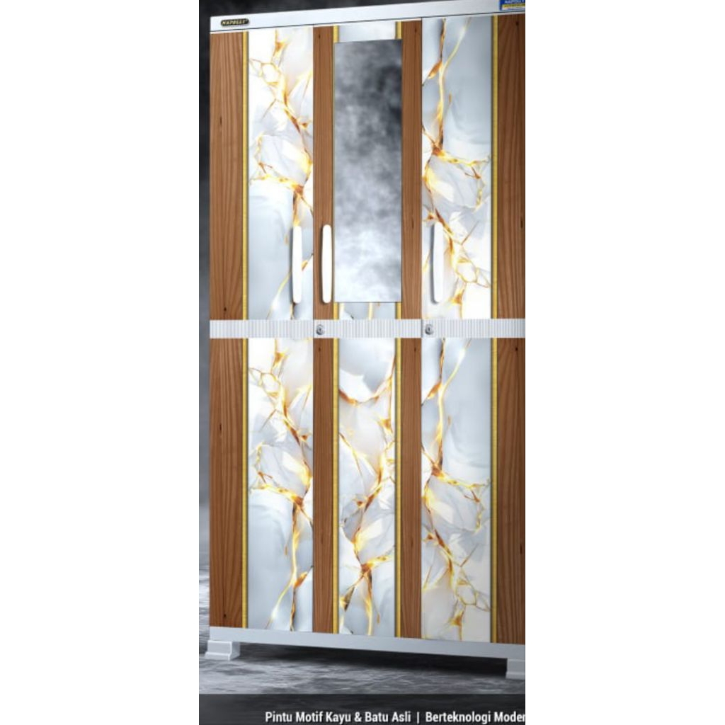 Lemari 3pintu plastik Napolly