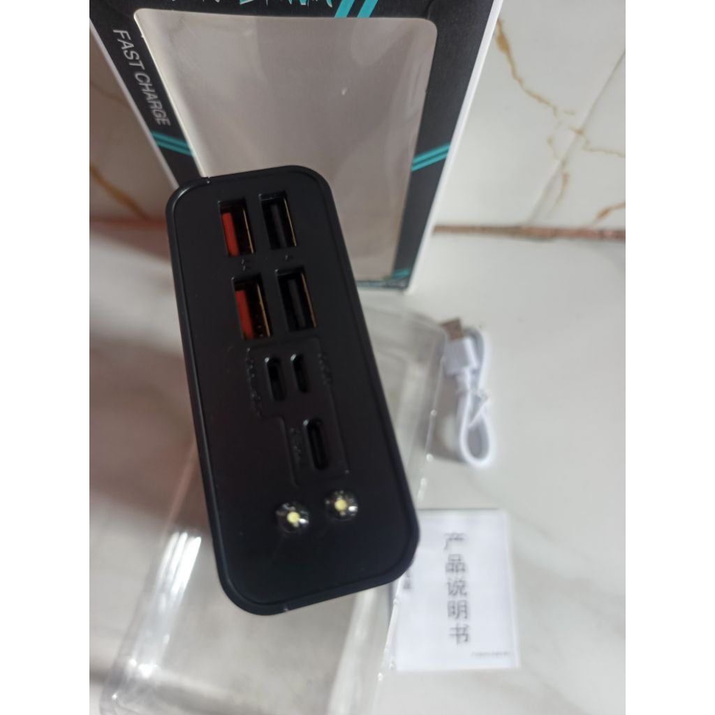 powerbank 60000mah 4 usb fast charging hitam