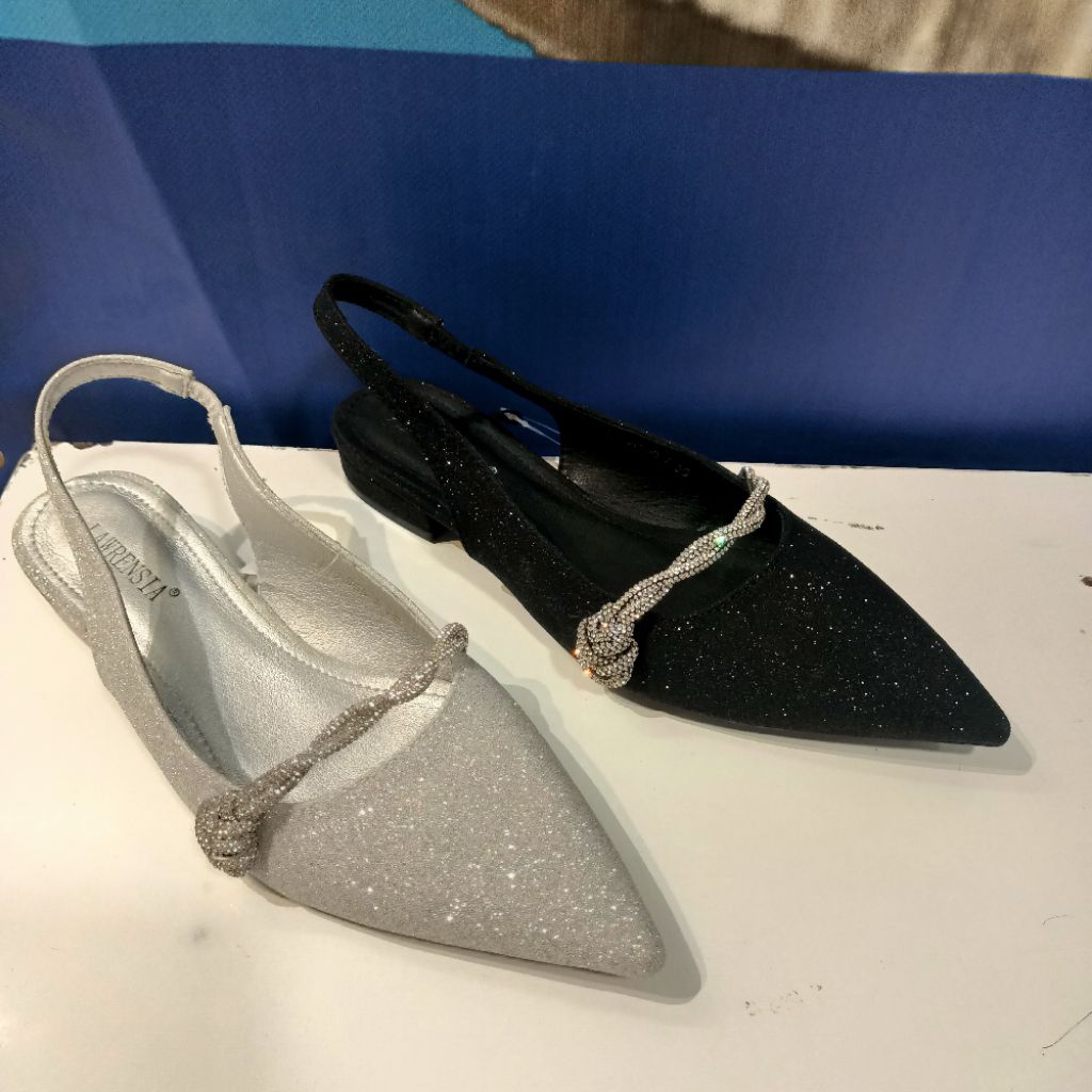 sepatu sandal wanita flat sol 2cm LAWRENSIA original