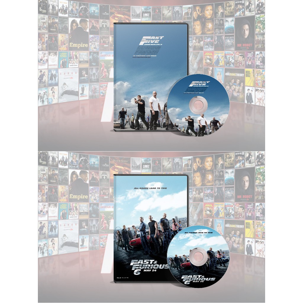 DVD Fast Five (2011) + DVD Fast & Furious 6 (2013)