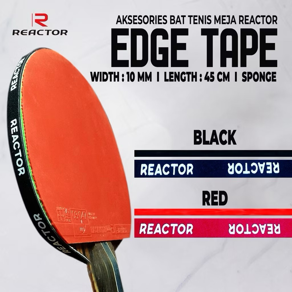 Side Tape Kayu Bet Pingpong Tenis Meja REACTOR BUSA 10MM Original