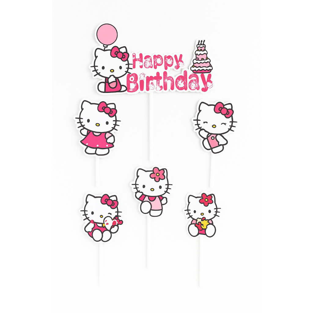 Cake Topper Happy Birthday Hello Kitty