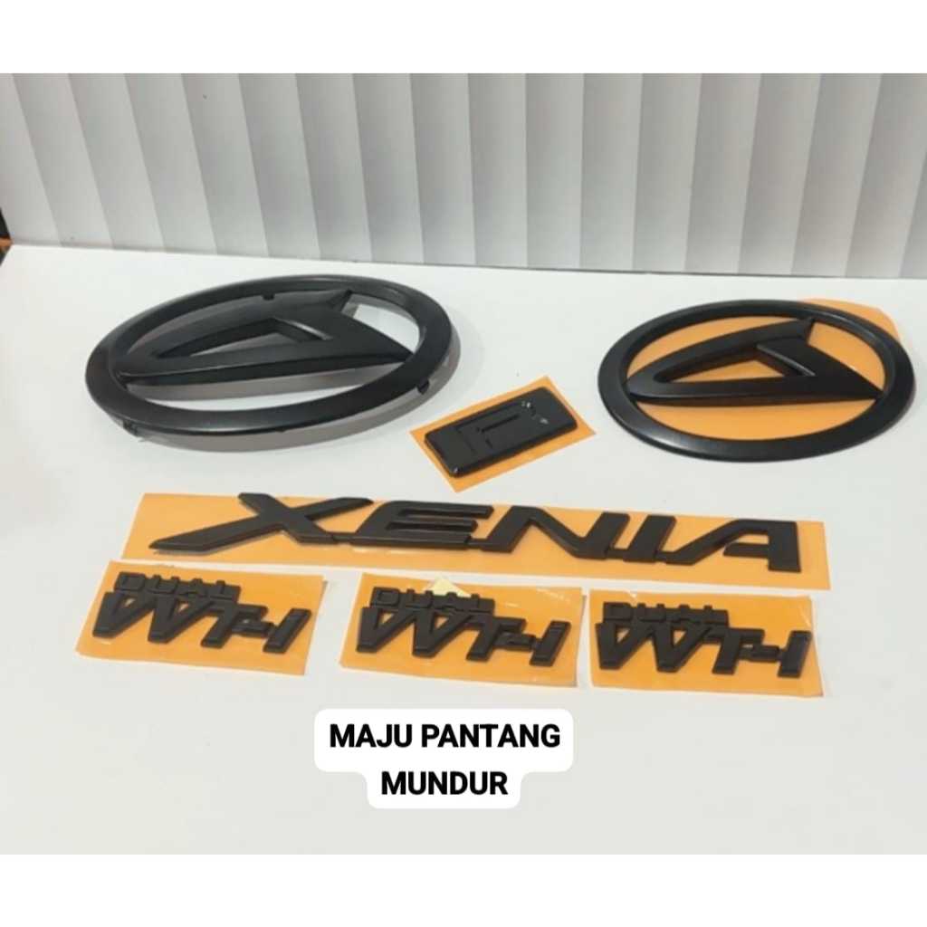 emblem lambang tulisan tipe logo grill depan belakang mobil xenia tahun 2022-up hitam doff