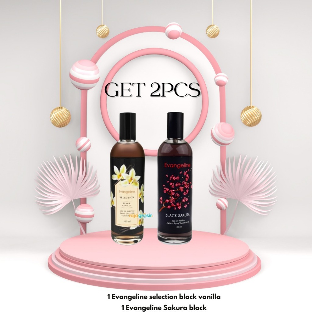 GET 2PCS] Parfum evangeline black vanilla + Evangeline sakura black