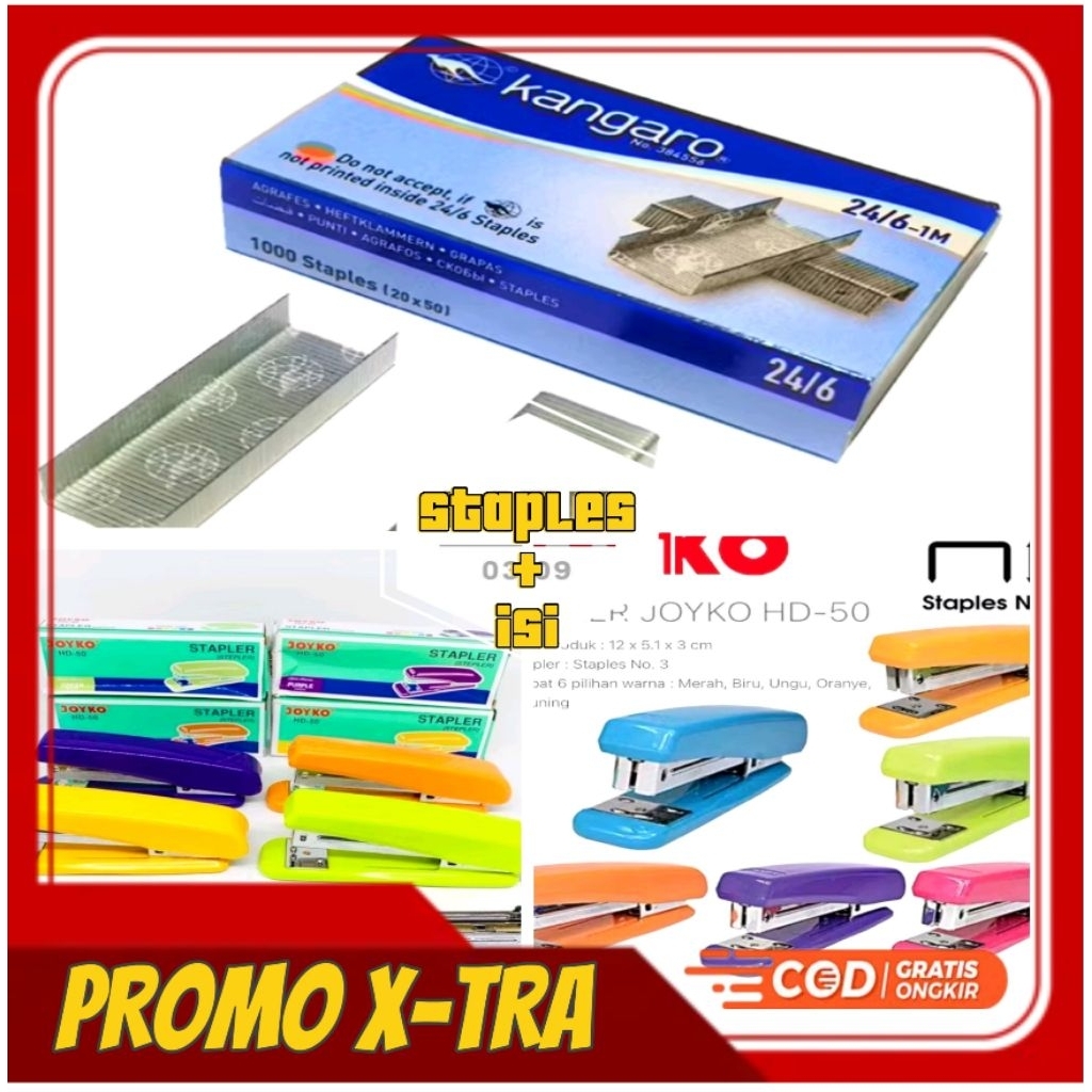 Staples + isi untuk pasang kulit jok motor