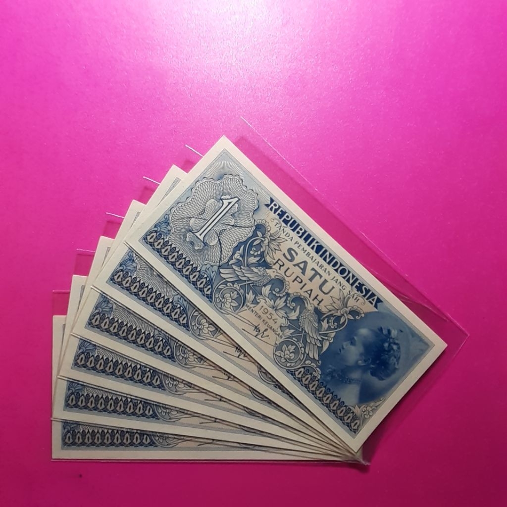 uang kuno 1 rupiah suku bangsa tahun 1954
