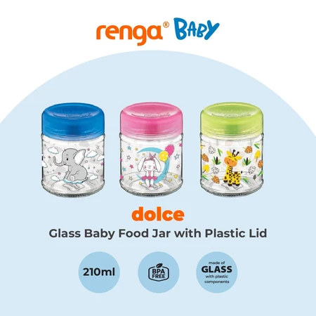 Renga Dolce Tempat MPASI Bayi - Wadah MPASI Kaca - penyimpanan MPASI bayi