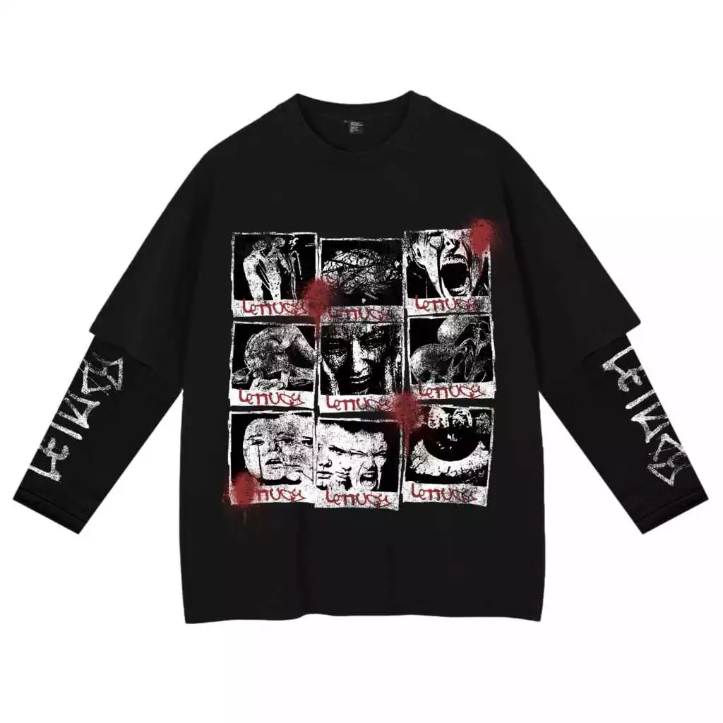 Whyme T-Shirt Cotton Unisex Pria Wanita Longsleeve Depression