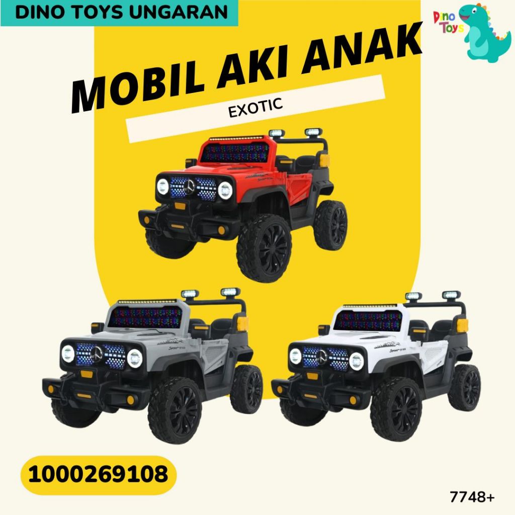 Mobil Aki Exotic EJP 7748+ Ban Karet MOBIL AKI ANAK DINO TOYS UNGARAN