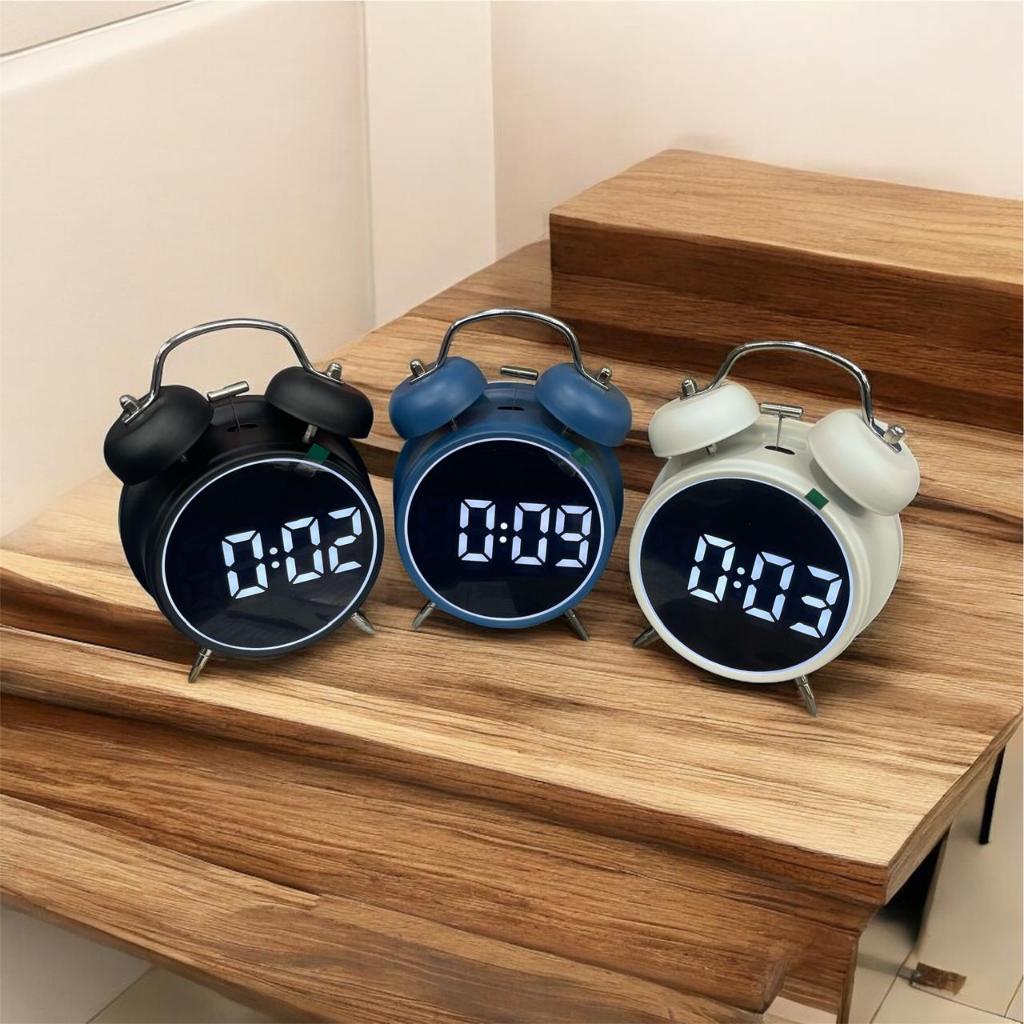 Jam Digital Cas USB Jam Meja Bunyi Kring Alarm