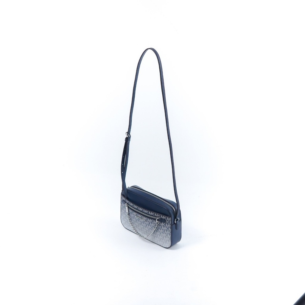 Tas MK MONOGRAM SHW GRADIENT WHITE NAVY CHAIN CAMERA BAG 100% ORIGINAL