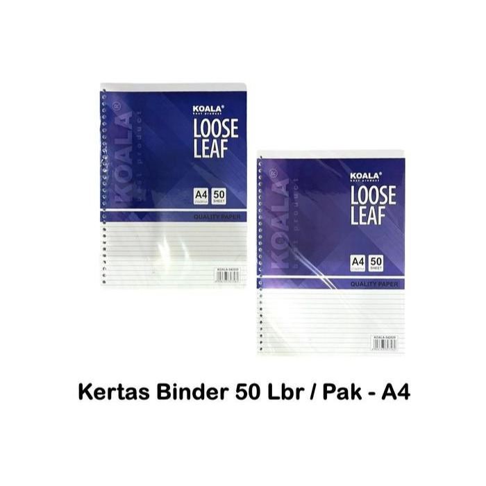 KOALA - ISI BINDER / REFILL BINDER / LOOSE LEAF A4 50 SHEETS GARIS