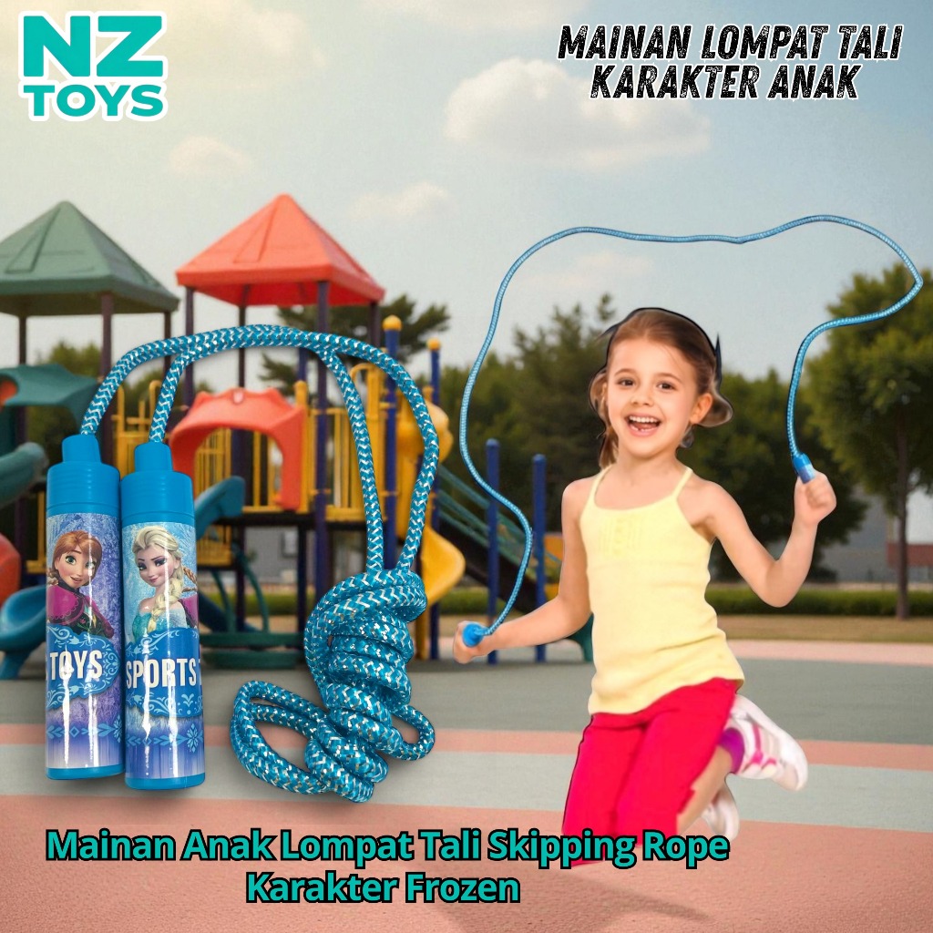 Mainan Lompat Tali Anak Skipping Rope Karakter Frozen Sport Toys
