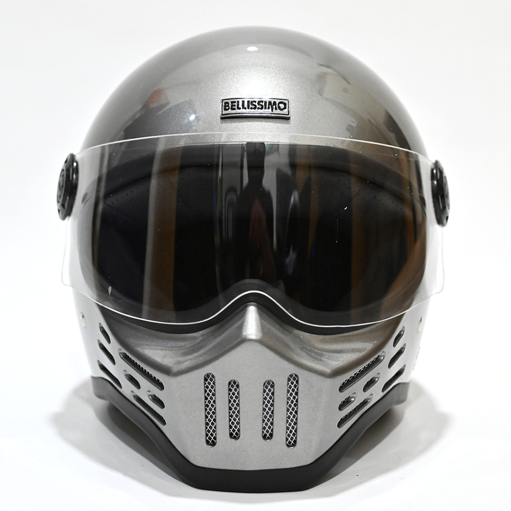 BELLISSIMO HELMET SIMSON - SILVER / Helm Bellissimo tipe SIMSON Full Face