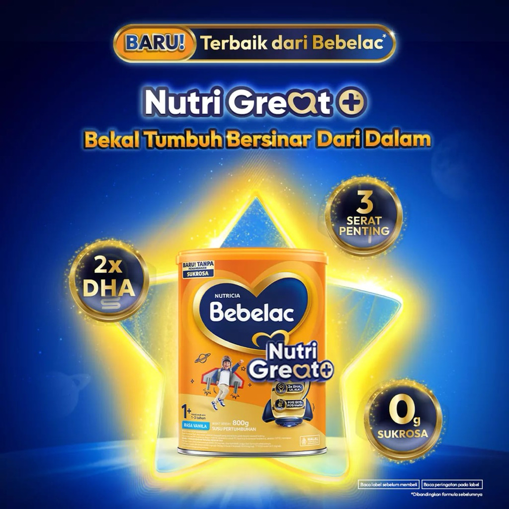 Bebelac 1+ (1-3 tahun) vanila 1800 gr