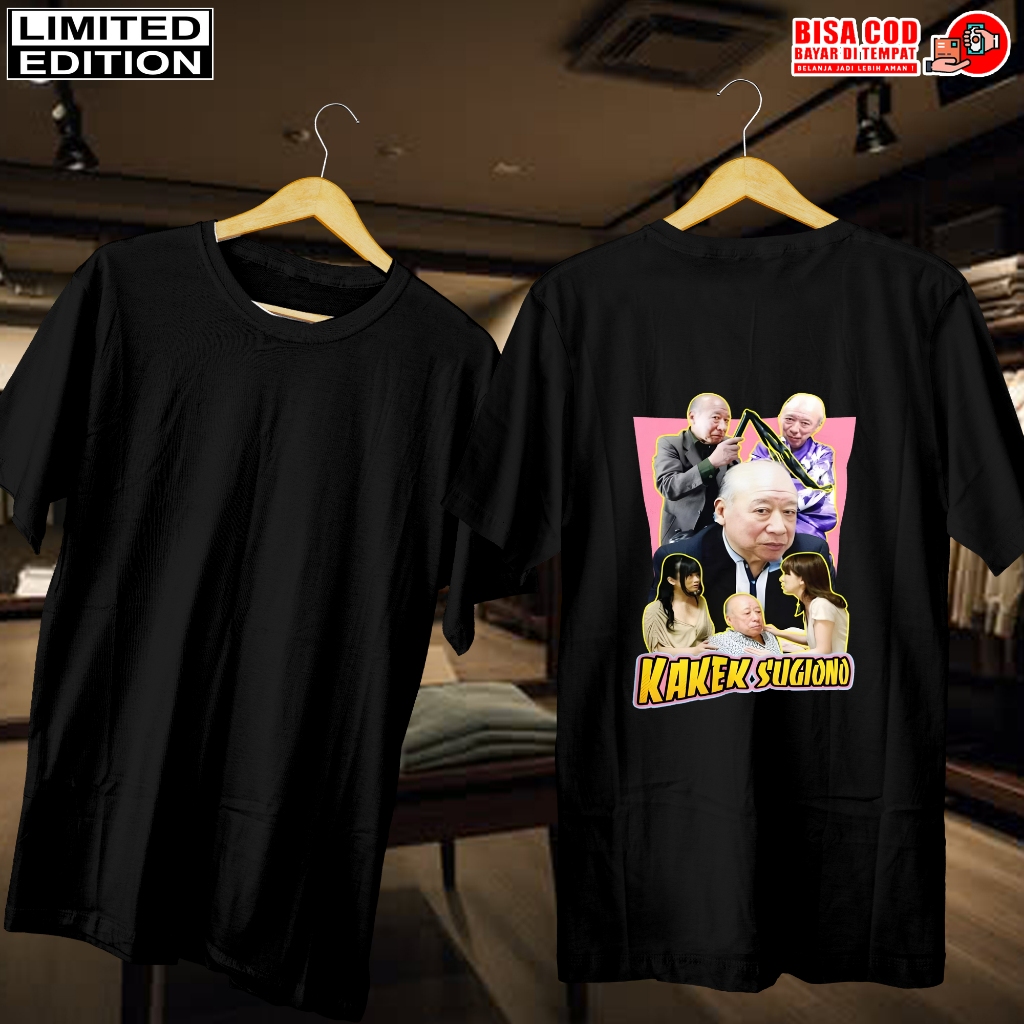 KAOS DISTRO HITAM JEPANG | BAJU KAOS PRIA WANITA | KAOS JEPANG PARODY PRIA KAKEK SUGIONO| DISTRO KAO