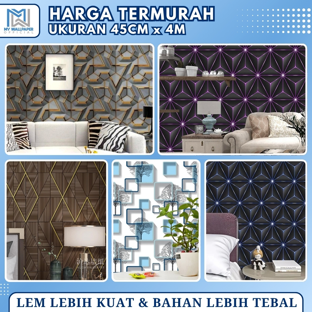 Wallpaper Dinding Ruang Tamu Minimalis Wallpaper Kamar Tidur 3D Motif Berlian Kuning Estetik Mewah