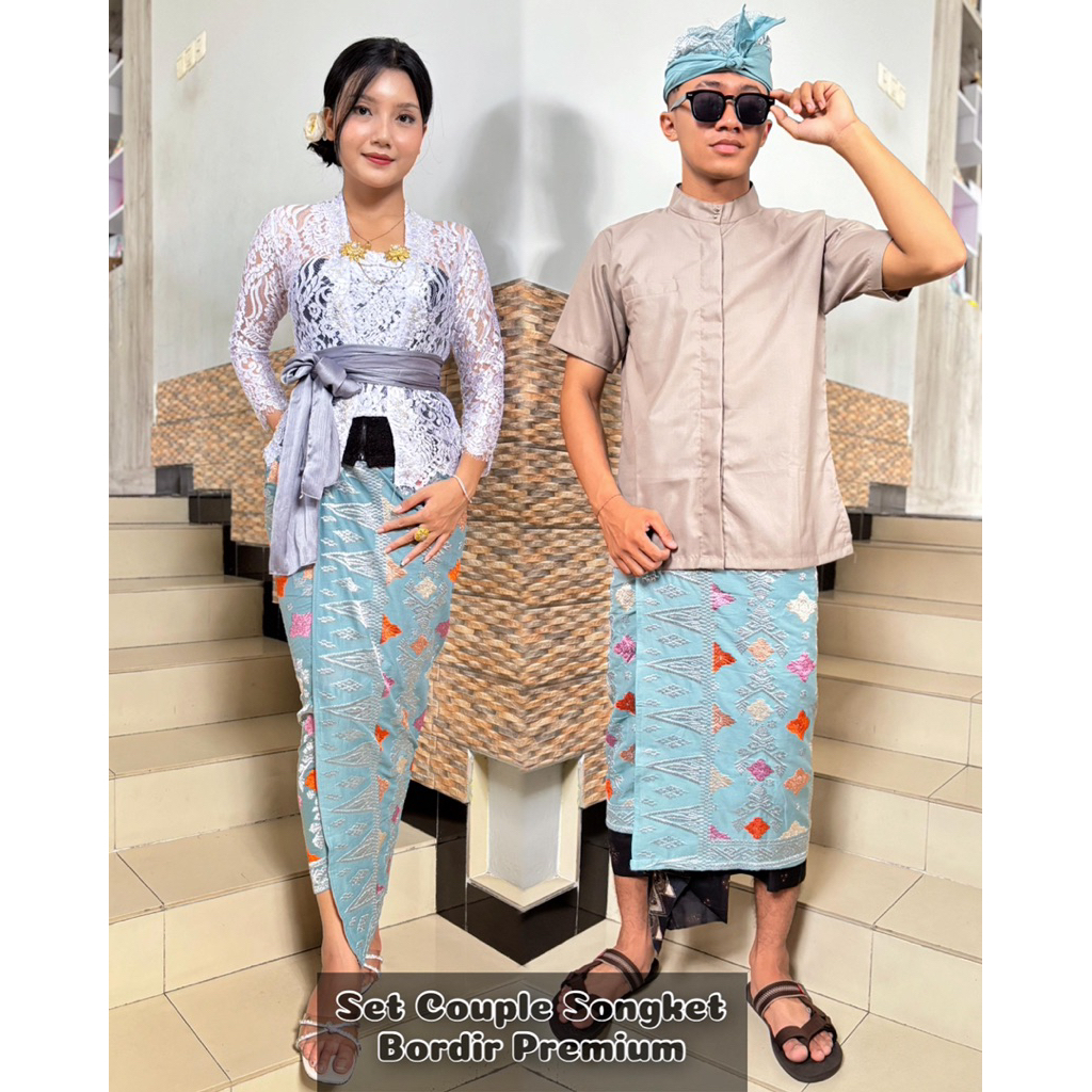 kamen set couple/kamen set couple cewe cowo/kame couple/kamen bordiran/kamen songket