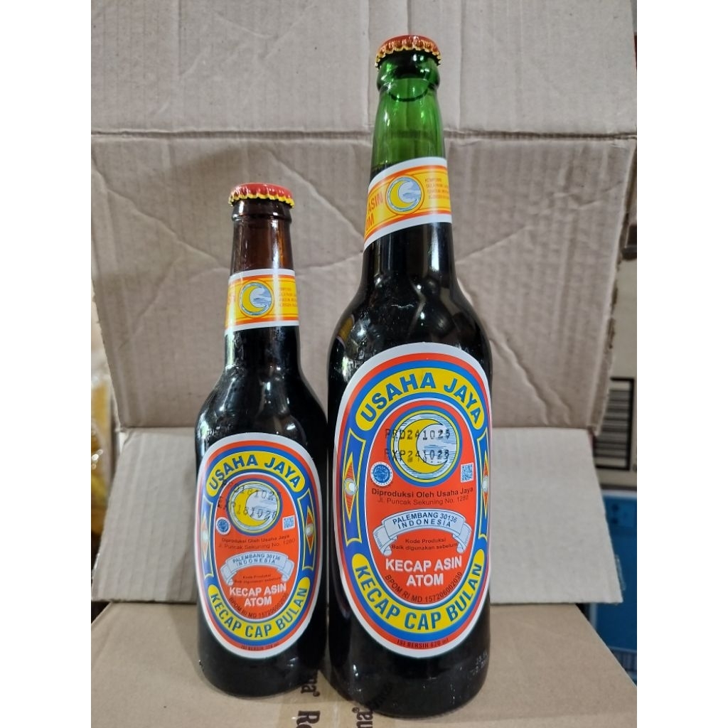 Kecap asin Atom Cap Bulan Botol Besar/Botol kecil
