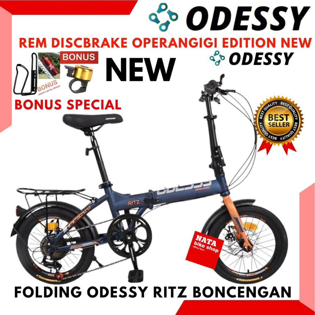 Sepeda Lipat 16 Odessy Ritz Rem Discbrake Operangigi Boncengan Terbaru