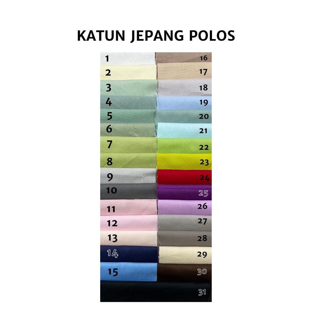 Set Sprei & Bed Cover Katun Jepang motif Polos