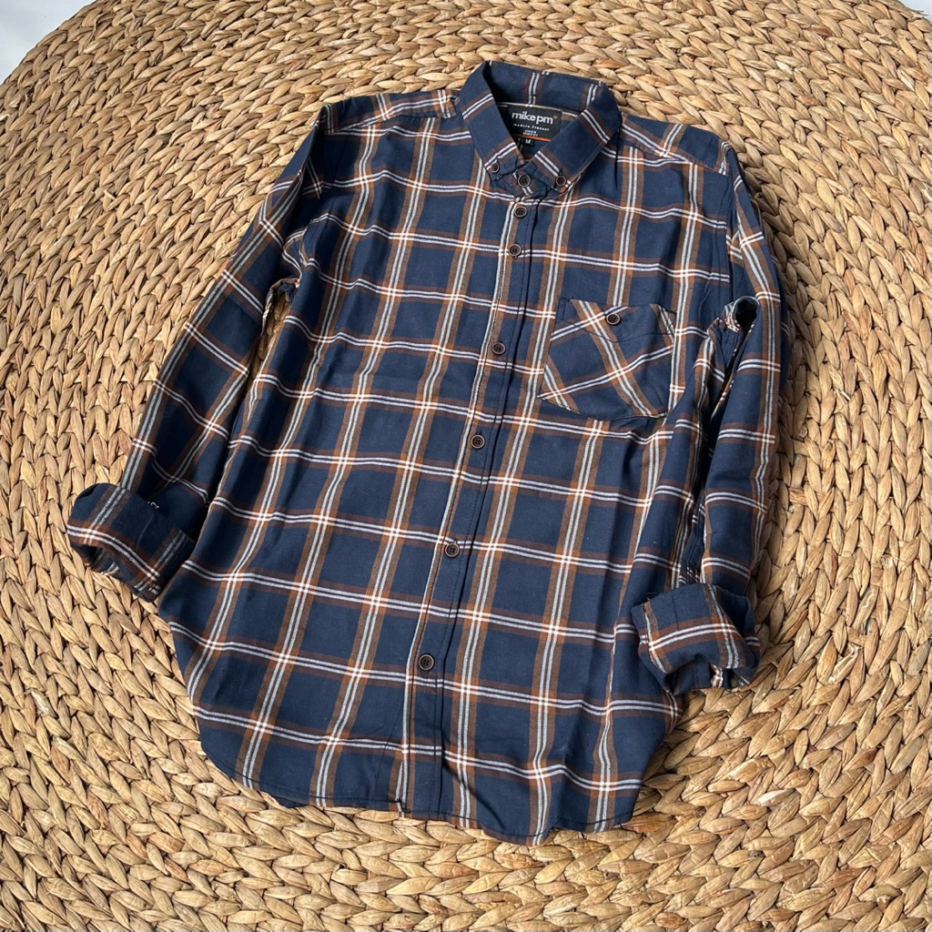 (BISA COD) Daily 007 Kemeja Flanel Terlaris Lengan Panjang Pria Wanita Hem Premium Quality Kameja Ke