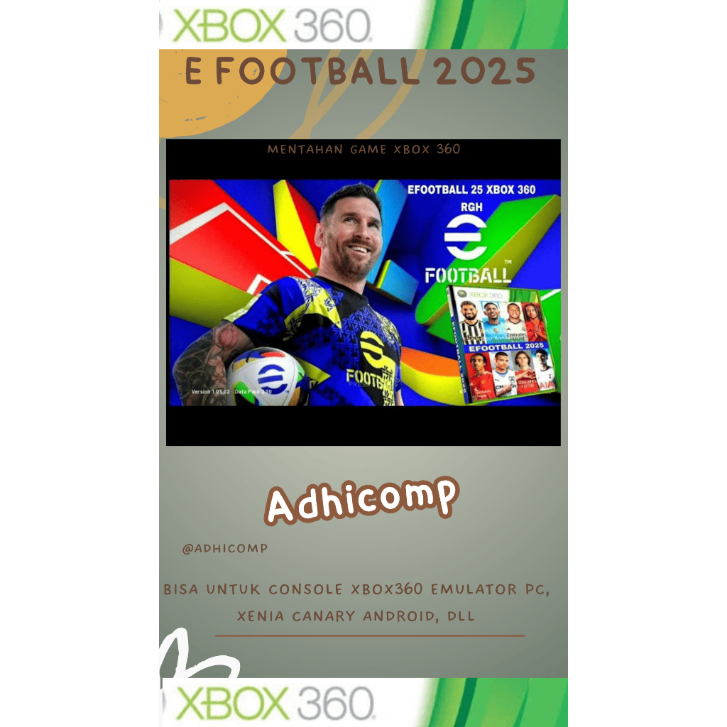 PES 2025 FOR XBOX 360 RGH PES 2025 NEW UPDATE