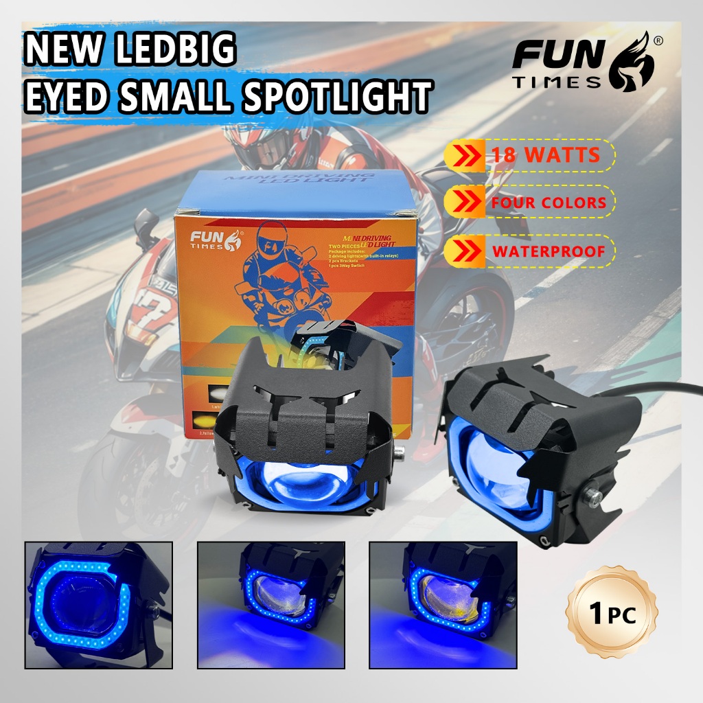 2 buah lampu berkendara mini v7 Pro LED lampu kerja persegi mini lampu berkendara tahan air lampu ka