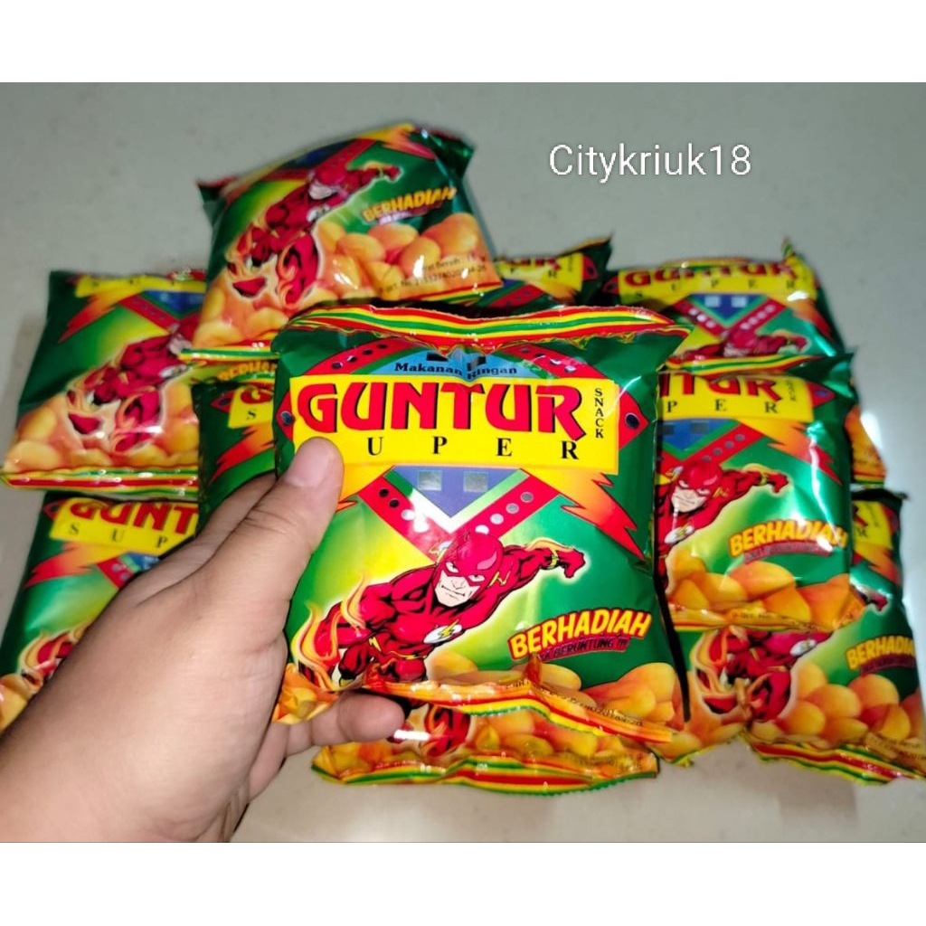 Ciki Guntur Berhadiah 1Pack Isi 10Pcs Ciki Guntur Viral