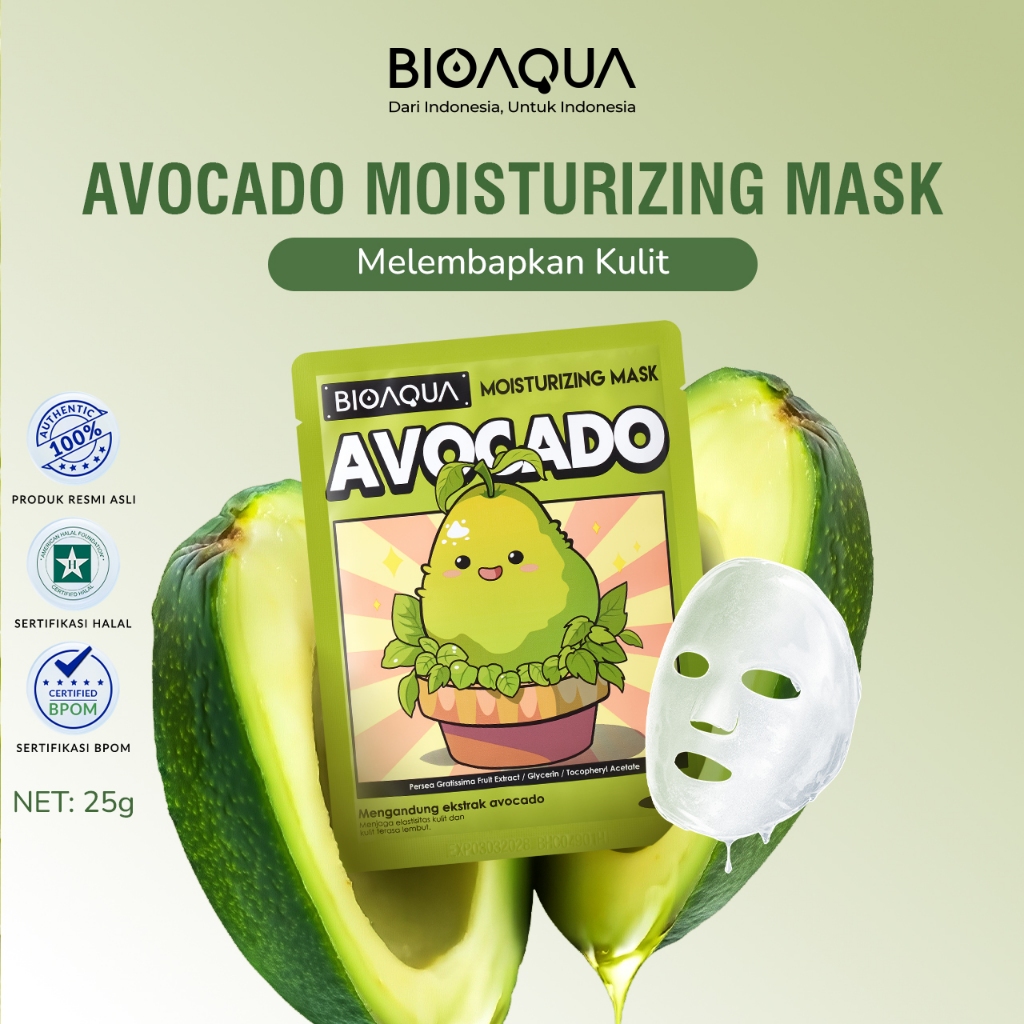 BIOAQUA Sheet Mask Masker Wajah For All Skin Types Whitening / Anti-Aging / Repair / Moisturizing Fa